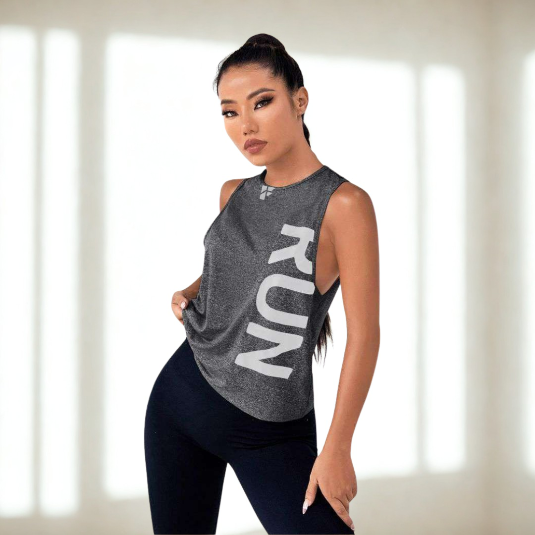 Women’s RUN Tank Top – Charcoal Grey