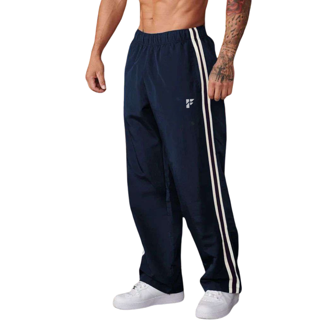 Retro Track Joggers – Navy Blue Edition