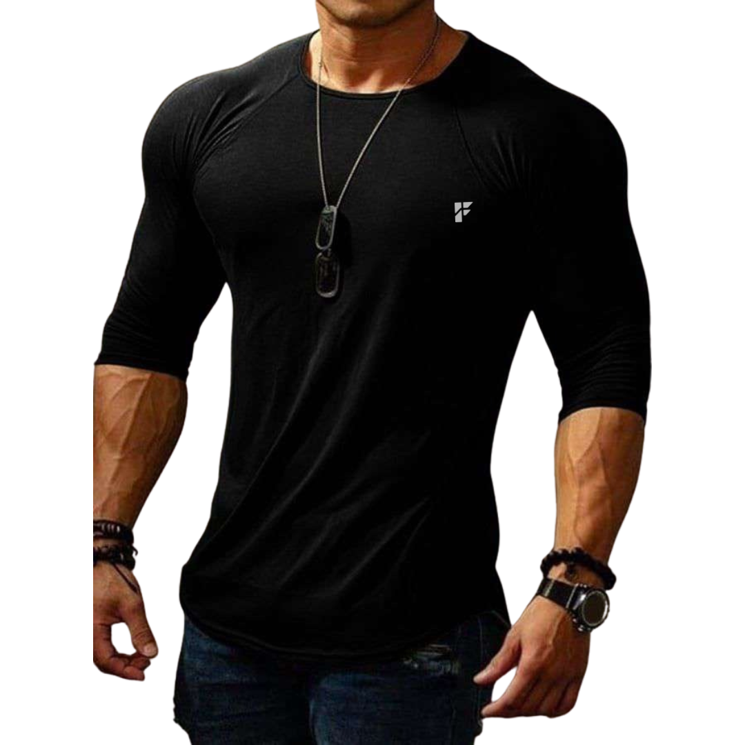 Men’s Fitted Full Sleeve T-Shirt – Jet Black