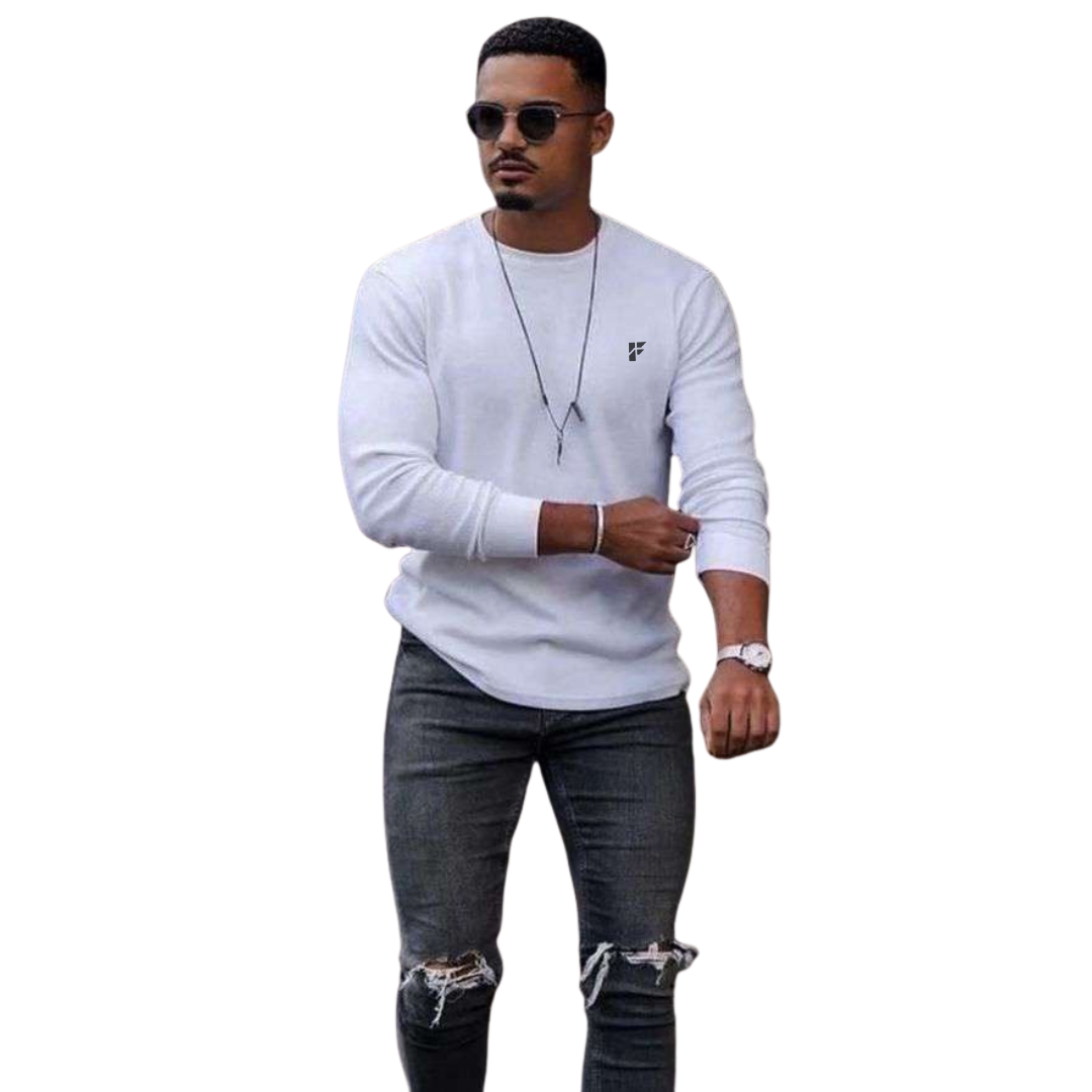 Men’s Full Sleeve T-Shirt – Pure White