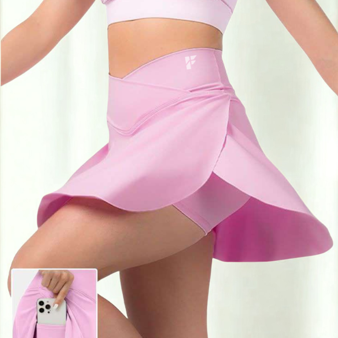 Women’s High-Waist Sports Skort – Blossom Pink