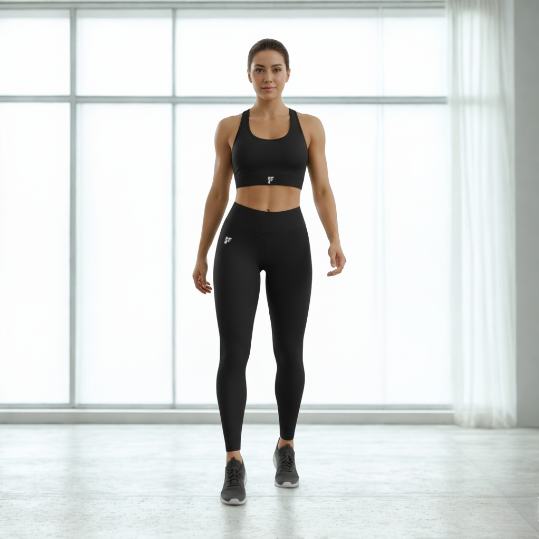 Seamless Activewear Set – Jet Black Edition